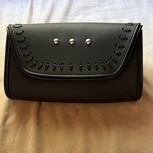 Black Women's Clutch with Stud Detail
